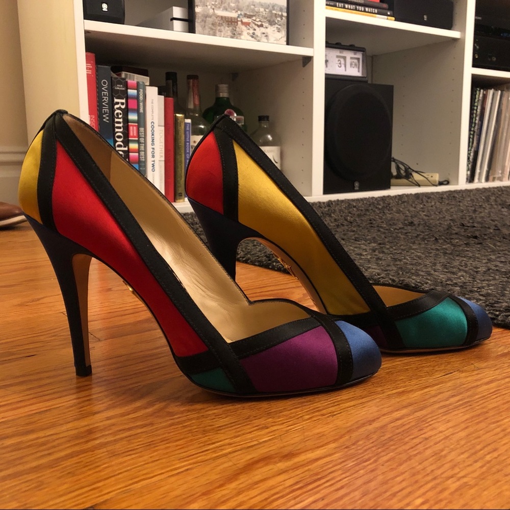 Charlotte Olympia Silk Heels